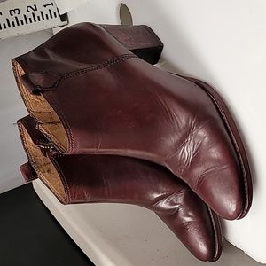 Madewell $228 The Billie Leather Ankle Boot 8.5 Cabernet preloved new heels